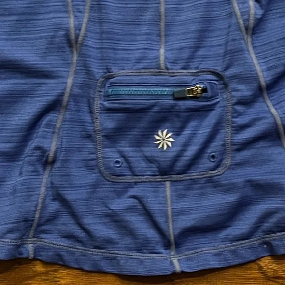 Athleta Pacifica Cap Sleeve 1/4 Zip Athletic Top in Blue Size S - Picture 6 of 8